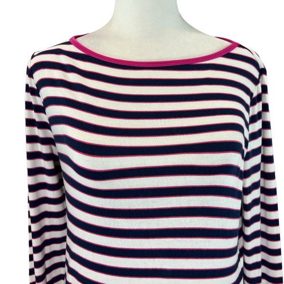 MOTT50 Sun Protective Fashion Navy Blue, White, Pink Striped Dress Cover… - Picture 7 of 8